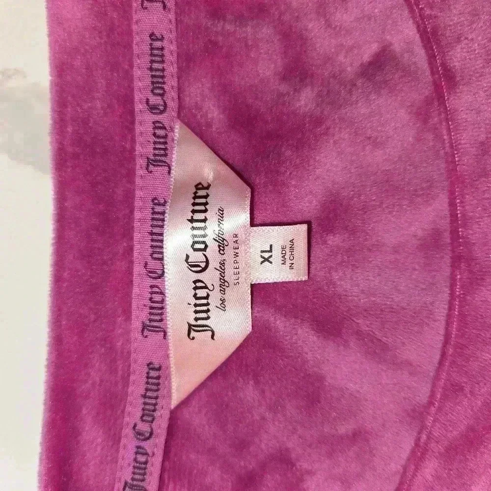 Juicy Couture Velvet Velour Loungewear Pajama Jogger Set Magenta Size XL